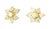 Elevate your look with these fabulous estate 14K yellow gold diamond floral stud earrings. Each earring features 7...