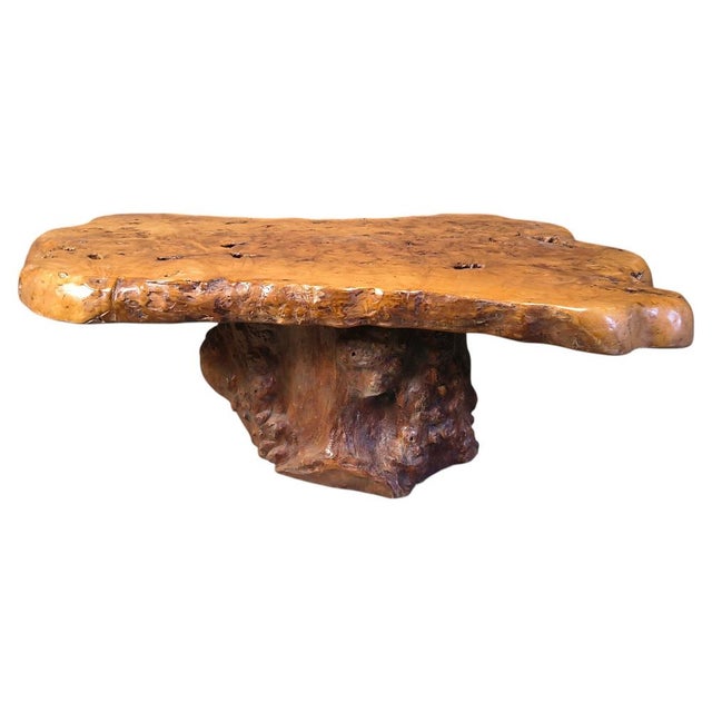 Freeform Coffee Table in Elm, 1970s For Sale - Image 15 of 15