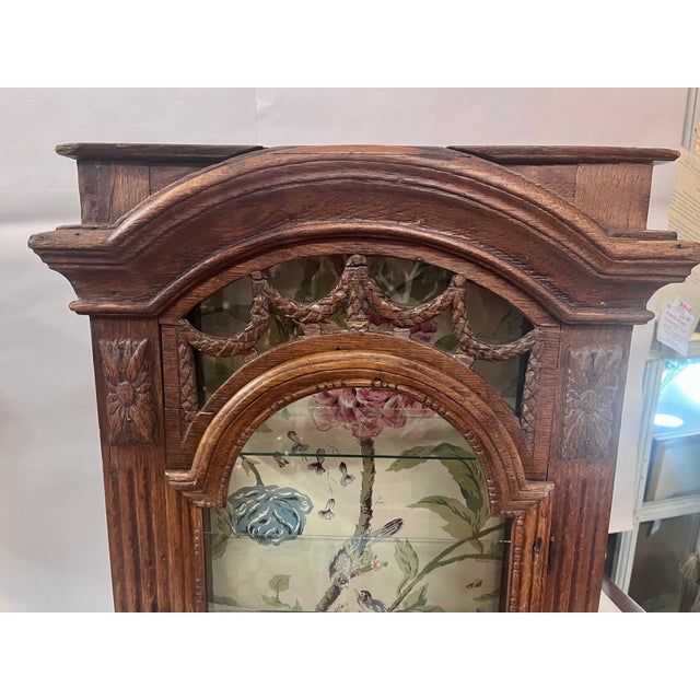 Antique French Oak Ornate Curio Display Cabinet For Sale - Image 13 of 18