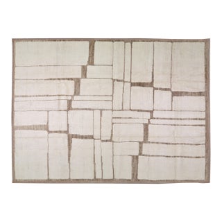 Moroccan Hand Knotted Wool Rug, 10'x15' For Sale