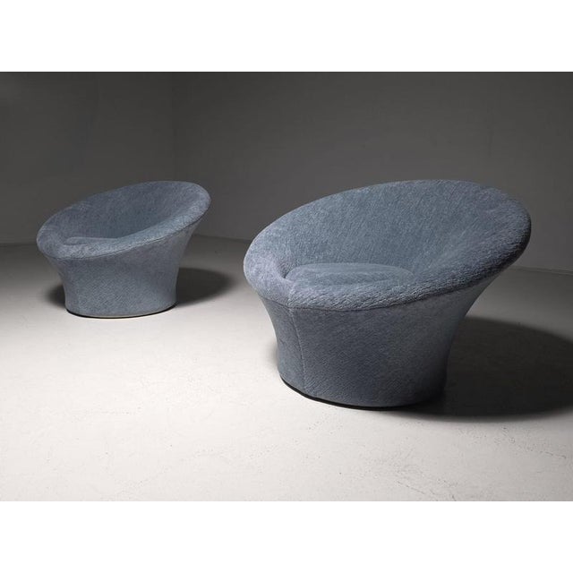 Blue Light Blue Mushroom Lounge Chairs by Pierre Paulin for Artifort, 1960s, Set of 2 For Sale - Image 8 of 8