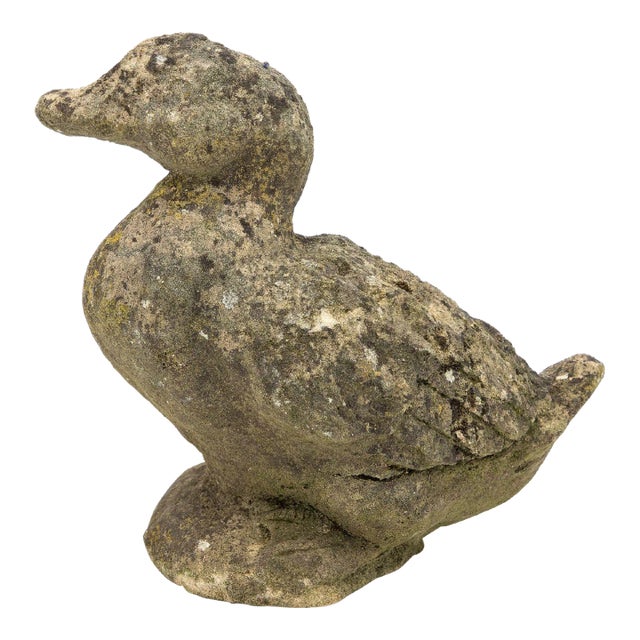 Concrete Duck Garden Ornament, French 20th Century For Sale