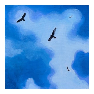 Original Painting Kettle of Birds by Joseph Christy For Sale