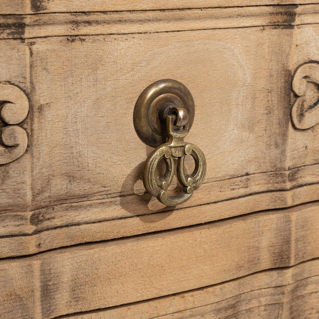 A nightstand whose natural honey oak, carved apron, 2 drawers, cabriole legs gives it real character at first glance. It...