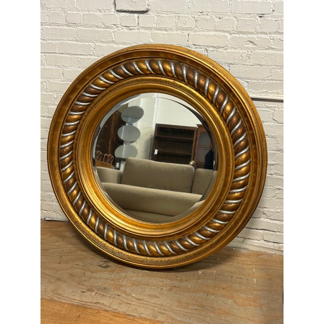 Gold Windsor Art & Mirror Company Round Twist Wall Mirror, 20th Century For Sale - Image 8 of 12