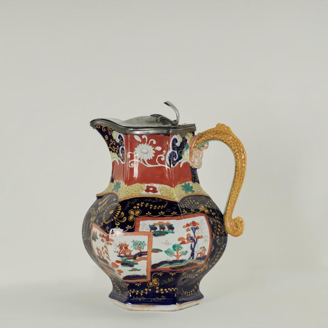 Antique English Mason's Chinoiserie Ironstone China Pitcher For Sale - Image 4 of 13