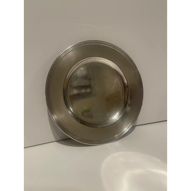 Hammered Sterling Silver Salver Tray Plate, Early 20th Century