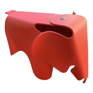 Modern Red Eames Elephant Stool For Sale