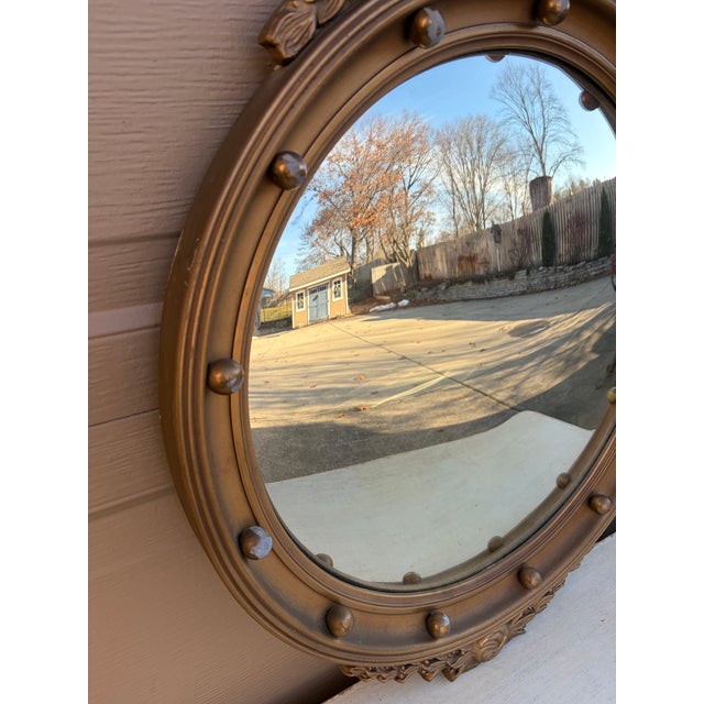 American Federal Giltwood Eagle Bullseye Convex Mirror For Sale - Image 11 of 15