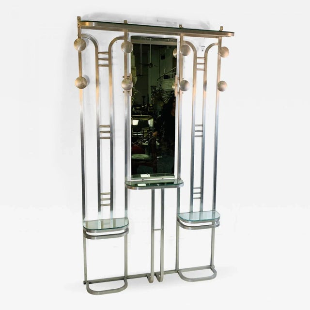 1930s Modernist Art Deco Aluminum Hall Rack For Sale - Image 11 of 11