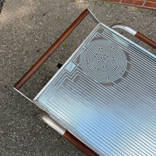Mid-Century Modern Salton Hotable Automatic Food Warmer and Rolling Bar Cart For Sale In Cleveland - Image 6 of 12