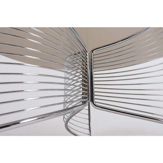 Silver Space Age Coffee Table in Wire, Germany, 1970s For Sale - Image 8 of 15