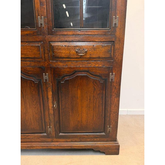Antique Oak Display Cabinet For Sale - Image 5 of 11