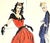This is a dramatic 1939 French fashion print that showcases both Balenciaga and Lanvin designs. It has wonderful appeal by...
