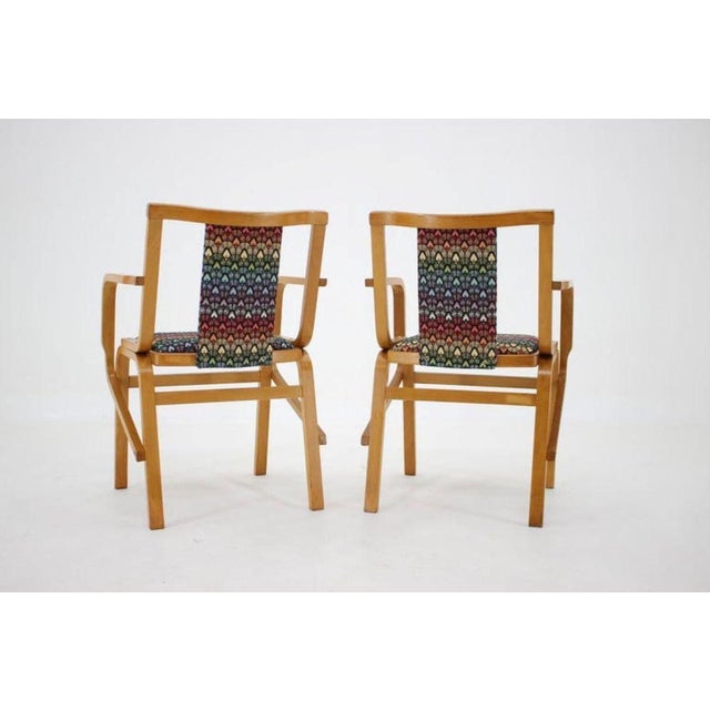 Wood Bentwood Armchairs from Ton, Former Czechoslovakian, 1970s, Set of 2 For Sale - Image 7 of 10