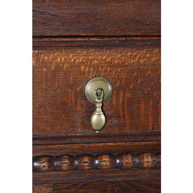 Antique William and Mary Style Oak Cabinet For Sale - Image 10 of 13