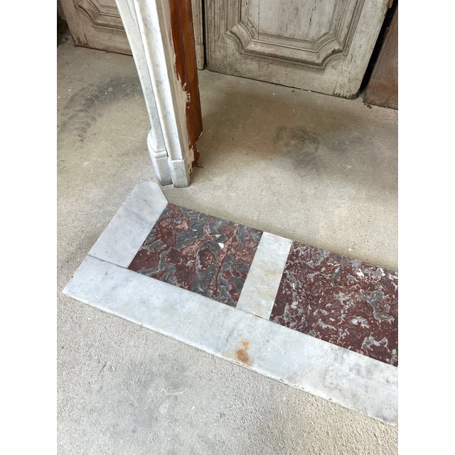Louis XV Style White Marble Fireplace, 19th Century For Sale - Image 16 of 18