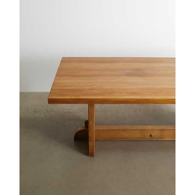 1930s Swedish Mid Century Modern Lovö Dining Table in Pine by Axel Einar Hjorth, 1930s For Sale - Image 5 of 9