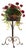 Hand Forged Iron Pedestal Stand 32″ (82cm) Antique Copper Patina Fleur-de-Lis Plant Holder & Pillar Candle Stick Rustic Decor For Sale