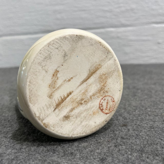 Cream Mid 20th Century Vintage Art Deco Lusterware Czech Pottery Vase For Sale - Image 8 of 9