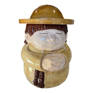 1970s Monk Figure Ceramic Cookie Jar For Sale
