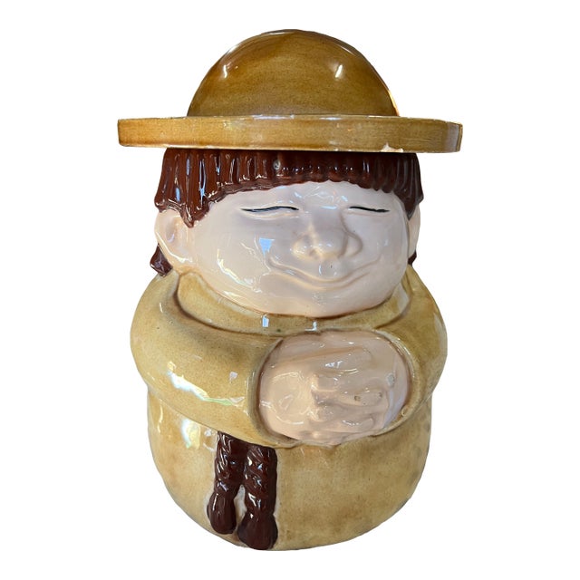 1970s Monk Figure Ceramic Cookie Jar For Sale