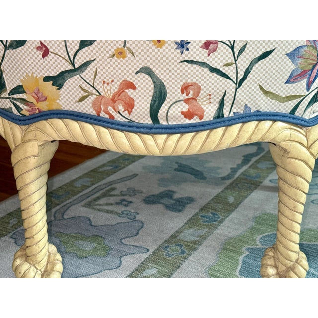 Vintage Italian Carved Rope and Tassel Chair, Napolean III Style For Sale - Image 9 of 10