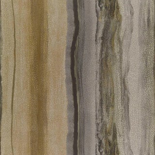 Harlequin Vitruvius Wallpaper in Gold / Basalt - a Sample For Sale
