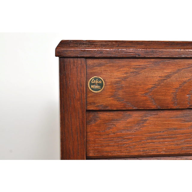 Vintage Roller Door Cabinet in Oak and Beech, 1930s For Sale - Image 3 of 12