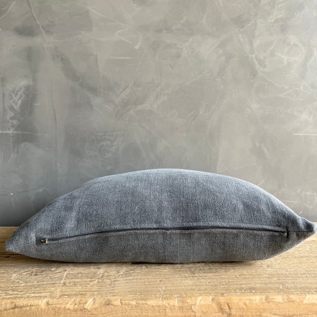Not Yet Made - Made To Order Stone Washed Linen Lumbar Pillow With Down Insert For Sale - Image 5 of 5