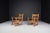 French Provincial Oak and Rush Armchairs, France, 1940s, Set of 2 For Sale - Image 4 of 10