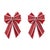 Kenneth Ludwig Chicago Polka Dot Bow Ornament (Set of 2) For Sale - Image 4 of 4