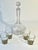 Contemporary Decanter and Four Crystal Shot Glasses with Hand Painted Clover Details - 5 Pieces For Sale - Image 3 of 12