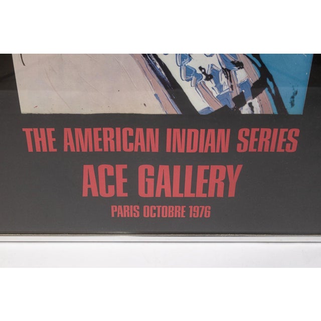 Andy Warhol Andy Warhol the American Indian Series 1976 Signed Exhibition Poster Ace Gallery For Sale - Image 4 of 9