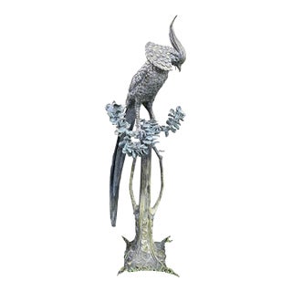 Mid 20th Century Monumental Signed Bronze Phoenix Sculpture by P. J. Moser – 68" Tall For Sale