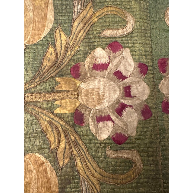 Late 18th Century Early 19th Century Silk Embroidery Fabric For Sale - Image 9 of 18