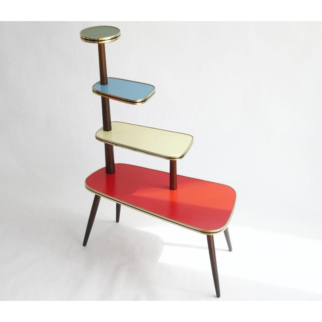 Large Vintage Plant Stand with Four-Tiers, 1960s For Sale - Image 4 of 12