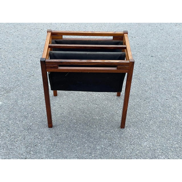 Original Danish magazine rack from the 1960s.