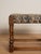 English Early 20th Century Oak and Fabric Footstool For Sale - Image 3 of 5
