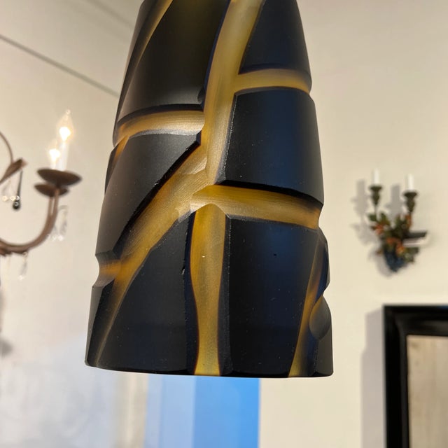 1990s Italian Murano Style Glass Single Pendants - a Pair For Sale - Image 4 of 13