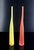 Two bambù vases, designed by laura diaz de santillana for arcade. Blown glass, shaped and polished by hand. Numbered....