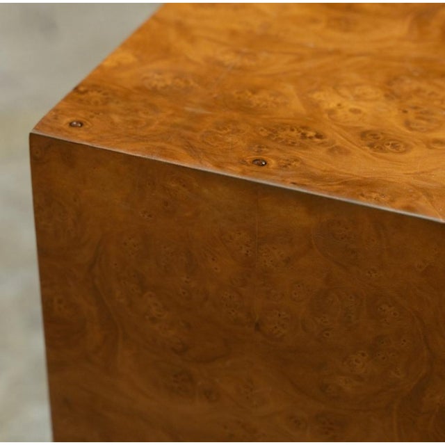 Milo Baughman 1970s Modern Burl Wood Milo Baughman Style Coffee Table For Sale - Image 4 of 6