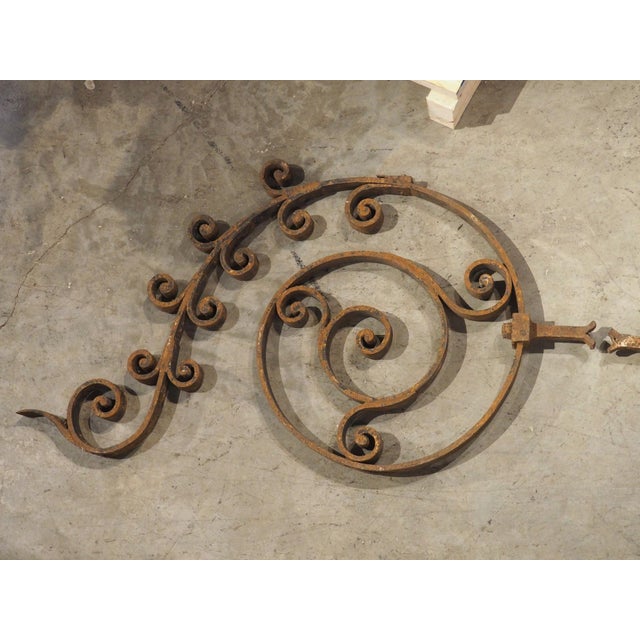 Set of Antique French Wrought Iron Scrolling Elements, Early 1800s For Sale - Image 4 of 18