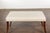 19th Century English Regency Bench with Saber Legs and Custom Linen Upholstery For Sale - Image 11 of 12