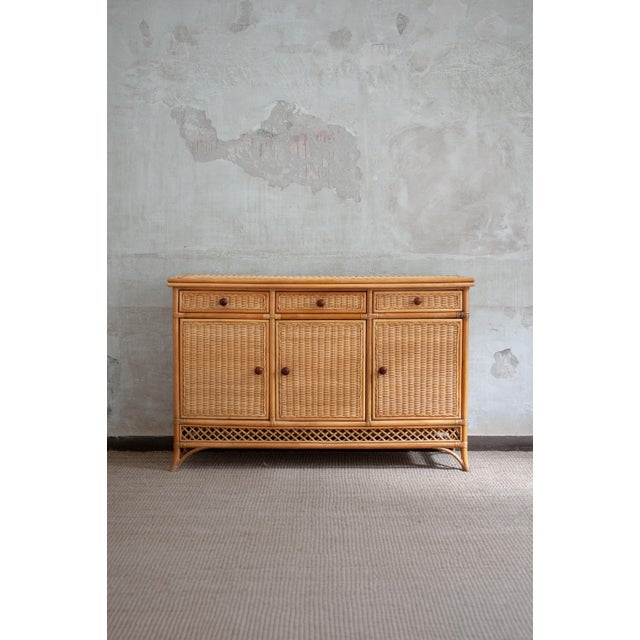 Vintage Bamboo and Rattan Sideboard, 1970s For Sale - Image 11 of 11