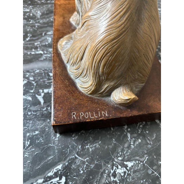 Terracotta Dog Figurine by R. Pollin, 1930 For Sale - Image 16 of 18