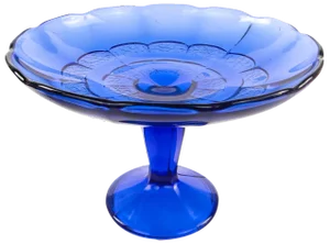 Cake Bowl on Stand from Ząbkowice Glassworks, 1970s