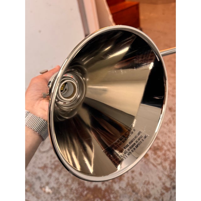 Silver Restoration Hardware 20th C. Library Single Sconce For Sale - Image 8 of 11