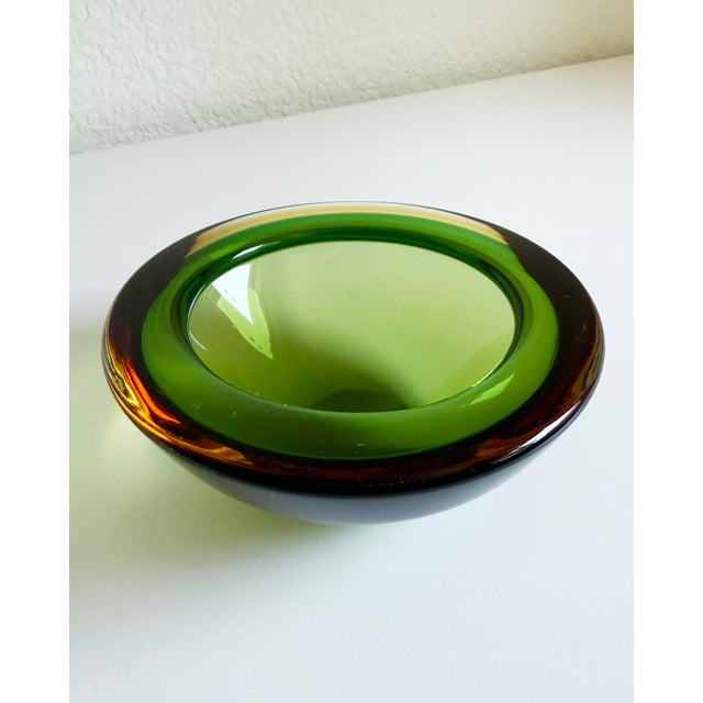 Seguso Vetri Murano Sommerso Glass Bowl, 1960s Italy, Attributed For Sale In Sacramento - Image 6 of 11