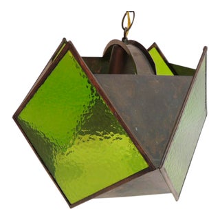 Vintage Arts and Crafts Hanging Light Fixture For Sale